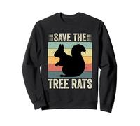 Rétro Save The Tree Rats Funny Squirrel Lover Men Women Kids Sweatshirt