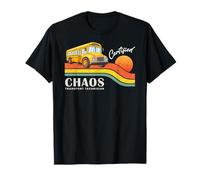Retro School Bus Driver Certified Chaos Transport Technician T-Shirt
