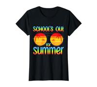 Retro Schools Sort pour Le dernier Jour d'école des professeurs d'été T-Shirt Graphique avec Valeur, Femme, Noir, S