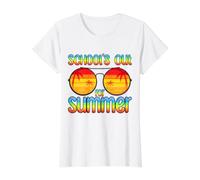 Retro Schools Sort pour Le dernier Jour d'école des professeurs d'été T-Shirt Graphique avec Valeur, Femme, Blanc, XS