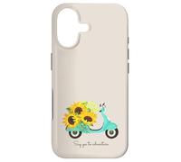 Retro Scooter and Sunflowers Say Yes to New Adventures Quote Coque pour iPhone 17