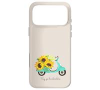 Retro Scooter and Sunflowers Say Yes to New Adventures Quote Coque pour iPhone 17 Pro Max