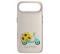 Retro Scooter and Sunflowers Say Yes to New Adventures Quote Coque pour iPhone Air