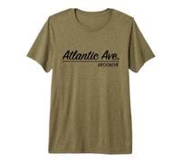 Rétro Script Atlantic Avenue, métro de New York, Brooklyn, New York T-Shirt Haut de Gamme