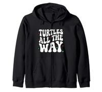 Retro Sea Turtle Turtles All The Way Oceans Lover Sweat à Capuche