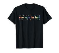 Rétro See You In Hell Progress Pride Social Justice LGBTQ T-Shirt