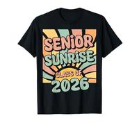 Retro Senior Sunrise 2026 High School 12th Twelfth Grade Sun T-Shirt