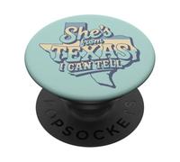 Rétro She's from Texas I Can Tell PopSockets PopGrip Adhésif
