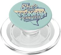 Rétro She's from Texas I Can Tell PopSockets PopGrip pour MagSafe