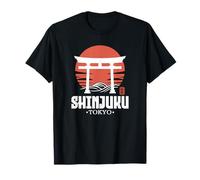 Rétro Shinjuku Tokyo Torii Gate Japonais Kanji Souvenir T-Shirt