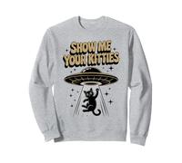 Rétro Show Me Your Kitties Cat UFO Mom Hiss Pawsome Dad Sweatshirt