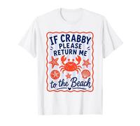 Rétro : « Si Crabby, s'il Te plaît, retourne-Moi à la Plage : Un été drôle » T-Shirt