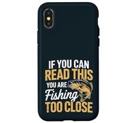 Rétro si vous pouvez lire ce pêcheur drôle qui pêche de trop près Coque pour iPhone X/XS