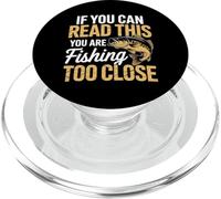 Rétro si vous pouvez lire ce pêcheur drôle qui pêche de trop près PopSockets PopGrip pour MagSafe