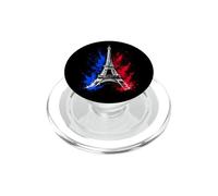 Retro Silhouette Eiffel Tower Paris France Travel Souvenir PopSockets PopGrip pour MagSafe