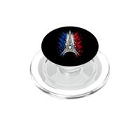 Retro Silhouette Eiffel Tower Paris France Travel Souvenir PopSockets PopGrip pour MagSafe