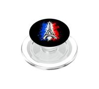 Retro Silhouette Eiffel Tower Paris France Travel Souvenir PopSockets PopGrip pour MagSafe