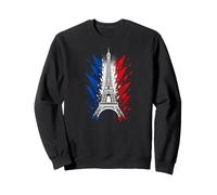 Retro Silhouette Eiffel Tower Paris France Travel Souvenir Sweatshirt