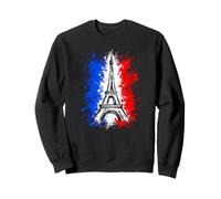 Retro Silhouette Eiffel Tower Paris France Travel Souvenir Sweatshirt