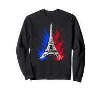 Retro Silhouette Eiffel Tower Paris France Travel Souvenir Sweatshirt