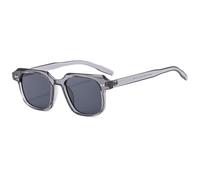 Retro Simple Square Frame Sunglasses Personalized Classic Sun Glasses Sun Glasses Female(Gray)