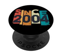 Retro Since 2004 Year Significant Date Commémorative PopSockets PopGrip Adhésif