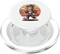 Rétro Singe Bière Singes Buvant PopSockets PopGrip pour MagSafe