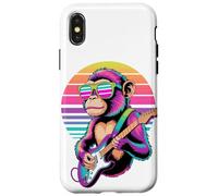 Rétro Singe Guitariste Singes Guitare Coque pour iPhone X/XS
