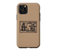 Retro Smokey Bear Sitting At Campfire Only You Coque pour iPhone 11 Pro