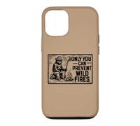 Retro Smokey Bear Sitting At Campfire Only You Coque pour iPhone 12/12 Pro