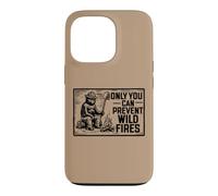 Retro Smokey Bear Sitting At Campfire Only You Coque pour iPhone 13 Pro
