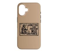 Retro Smokey Bear Sitting At Campfire Only You Coque pour iPhone 16