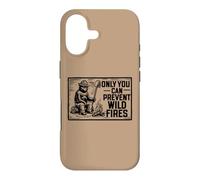 Retro Smokey Bear Sitting At Campfire Only You Coque pour iPhone 17
