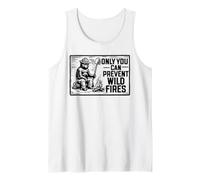 Retro Smokey Bear Sitting At Campfire Only You Débardeur