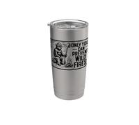 Retro Smokey Bear Sitting At Campfire Only You Gobelet isotherme en acier inoxydable double paroi