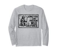Retro Smokey Bear Sitting At Campfire Only You Manche Longue