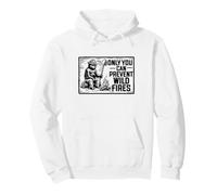 Retro Smokey Bear Sitting At Campfire Only You Sweat à Capuche
