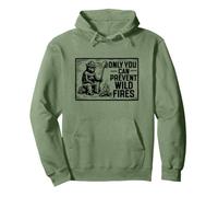Retro Smokey Bear Sitting At Campfire Only You Sweat à Capuche