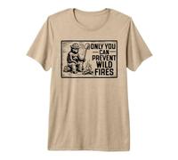 Retro Smokey Bear Sitting At Campfire Only You T-Shirt Haut de Gamme
