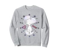 Rétro Snoopy Joe Cool 90s Starburst Love Glitch Valentine Sweatshirt