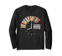 Retro So Many Books Little Time Book Horloge de Lecture drôle Manche Longue