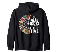 Retro So Many Books Little Time Book Horloge de Lecture drôle Sweat à Capuche