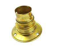 Rétro Solide Cuivre Céramique Douille Pour Lampe 1 Pièce Mèche En Céramique, Disque De Cuivre Pur Rétro Support De Lampe Plat Fixe Avec Baïonnette B22, Lampes Et Lanternes Accesso