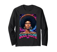 Retro Soul Sista 70s 80s Funk Afro Femmes Disco Soul Manche Longue
