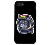 Retro Space Cat Astronaut Tee for Cat Lover Coque pour iPhone SE (2020) / 7 / 8