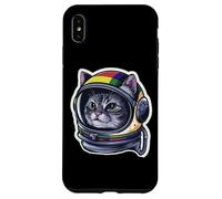 Retro Space Cat Astronaut Tee for Cat Lover Coque pour iPhone XS Max