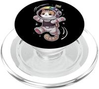 Retro Space Cat Astronaut Tee for Cat Lover PopSockets PopGrip pour MagSafe