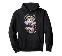 Retro Space Cat Astronaut Tee for Cat Lover Sweat à Capuche