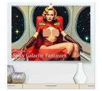 Retro Space Girls - Spicy Galactic Fantasies (hochwertiger Premium Wandkalender 2026 DIN A2 quer), Kunstdruck in Hochglanz: Ein erotischer ... Haut und klassischer Weltraumverführung.