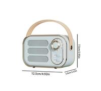 Retro Speaker 360 Stereo Effect Bluetooth Mini Vintage Radio Home Decor Sound Box pour Outdoor Blanc
